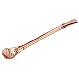 Maxbell 304 stainless steel straw filter mixing spoon - silver Rose Golden - Aladdin Shoppers