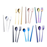Max Stainless Steel Portable Tableware Chopsticks Fork Spoon Set Silver
