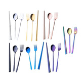 Max Stainless Steel Portable Tableware Chopsticks Fork Spoon Set Silver
