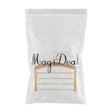 Max 4 Tier Wooden Pants Hanger Closet Storage Organizer Light Brown