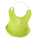 Max Waterproof Baby Bibs Silicone Comfortable Soft Toddlers Feeding Bibs Green