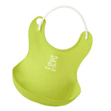 Max Waterproof Baby Bibs Silicone Comfortable Soft Toddlers Feeding Bibs Green
