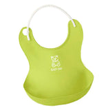 Max Waterproof Baby Bibs Silicone Comfortable Soft Toddlers Feeding Bibs Green