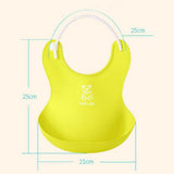 Max Waterproof Baby Bibs Silicone Comfortable Soft Toddlers Feeding Bibs Blue