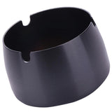 Max Windproof Ashtray Stainless Steel Cigar Ash Tray for Home Office Black S