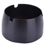 Max Windproof Ashtray Stainless Steel Cigar Ash Tray for Home Office Black S
