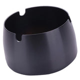 Max Windproof Ashtray Stainless Steel Cigar Ash Tray for Home Office Black S