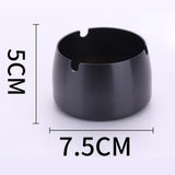 Max Windproof Ashtray Stainless Steel Cigar Ash Tray for Home Office Black S
