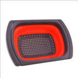 Max Collapsible Colander Over Sink, Kitchen Retractable Strainer Basket Red