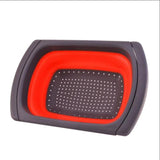Max Collapsible Colander Over Sink, Kitchen Retractable Strainer Basket Red