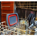 Max Collapsible Colander Over Sink, Kitchen Retractable Strainer Basket Red