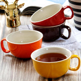 Max Ceramic Cup Coffee Cup Mug Tea Milk Cup for Office Home Capacity Red