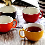 Max Ceramic Cup Coffee Cup Mug Tea Milk Cup for Office Home Capacity Red