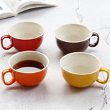 Max Ceramic Cup Coffee Cup Mug Tea Milk Cup for Office Home Capacity Red
