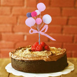 Max Cake Decoration Plug-in Card, Butterfly Knot Birthday Party Pink