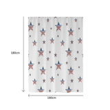 Max Mosaic Waterproof Bathroom Curtain with Hook Bath Curtain Star