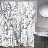 Max Mosaic Waterproof Bathroom Curtain with Hook Bath Curtain Marble