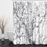 Max Mosaic Waterproof Bathroom Curtain with Hook Bath Curtain Marble