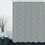 Max Mosaic Waterproof Bathroom Curtain with Hook Bath Curtain Grey