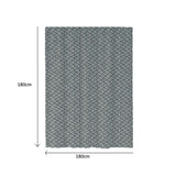 Max Mosaic Waterproof Bathroom Curtain with Hook Bath Curtain Grey