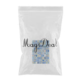 Max Mosaic Waterproof Bathroom Curtain with Hook Bath Curtain Blue Grid