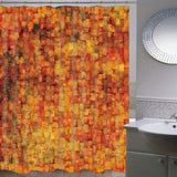 Max Mosaic Waterproof Bathroom Curtain with Hook Bath Curtain Red