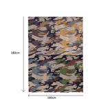 Max Mosaic Waterproof Bathroom Curtain with Hook Bath Curtain Camouflage