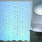 Max Mosaic Waterproof Bathroom Curtain with Hook Bath Curtain Water Drop