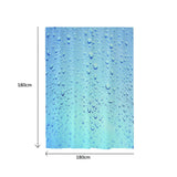 Max Mosaic Waterproof Bathroom Curtain with Hook Bath Curtain Water Drop