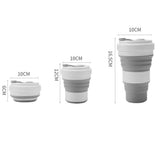 Maxbell Foldable Silicone Travel Cup Collapsible Coffee Mug Camping Picnic  Gray