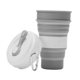 Maxbell Foldable Silicone Travel Cup Collapsible Coffee Mug Camping Picnic  Gray