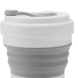 Maxbell Foldable Silicone Travel Cup Collapsible Coffee Mug Camping Picnic  Gray
