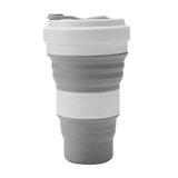 Maxbell Foldable Silicone Travel Cup Collapsible Coffee Mug Camping Picnic  Gray