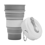 Maxbell Foldable Silicone Travel Cup Collapsible Coffee Mug Camping Picnic  Gray