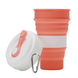 Maxbell Foldable Silicone Travel Cup Collapsible Coffee Mug Camping Picnic  Orange