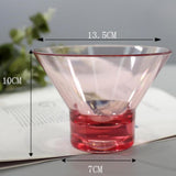 Max Decorative Reusable Acrylic Cocktail Cup for Ice Cream Dessert Wine Red