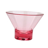 Max Decorative Reusable Acrylic Cocktail Cup for Ice Cream Dessert Wine Red