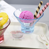 Max Decorative Reusable Acrylic Cocktail Cup for Ice Cream Dessert Wine Blue