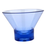 Max Decorative Reusable Acrylic Cocktail Cup for Ice Cream Dessert Wine Blue