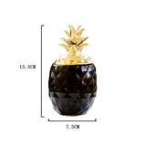 Max Display Nordic Style Pineapple Shape Multi-Use Storage Jar Ornament Black S