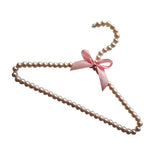Max Pearl Beaded Suit Hanger Plastic Scarf Towel Clothes Hook Pink