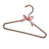 Max Pearl Beaded Suit Hanger Plastic Scarf Towel Clothes Hook Pink