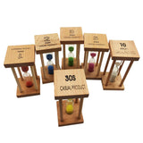 Maxbell 6x Wooden Kitchen Cooking Baking Sand Timer Reading Game Hourglass Square - Aladdin Shoppers