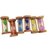 Maxbell 6x Wooden Kitchen Cooking Baking Sand Timer Reading Game Hourglass Round - Aladdin Shoppers