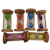 Maxbell 6x Wooden Kitchen Cooking Baking Sand Timer Reading Game Hourglass Round - Aladdin Shoppers
