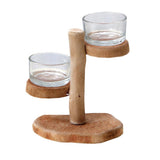 Maxbell Nordic Pastoral Style Wooden Petal Candlestick Decorative Ornament style 03 - Aladdin Shoppers