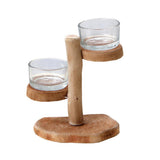 Maxbell Nordic Pastoral Style Wooden Petal Candlestick Decorative Ornament style 03 - Aladdin Shoppers