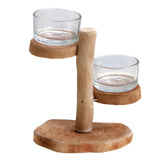 Maxbell Nordic Pastoral Style Wooden Petal Candlestick Decorative Ornament style 03 - Aladdin Shoppers