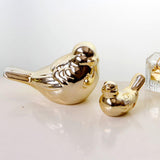 Max Ceramic Bird Shaped Ornament Statue Figurine Photo Props Home Decor Golden L