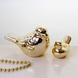 Max Ceramic Bird Shaped Ornament Statue Figurine Photo Props Home Decor Golden L